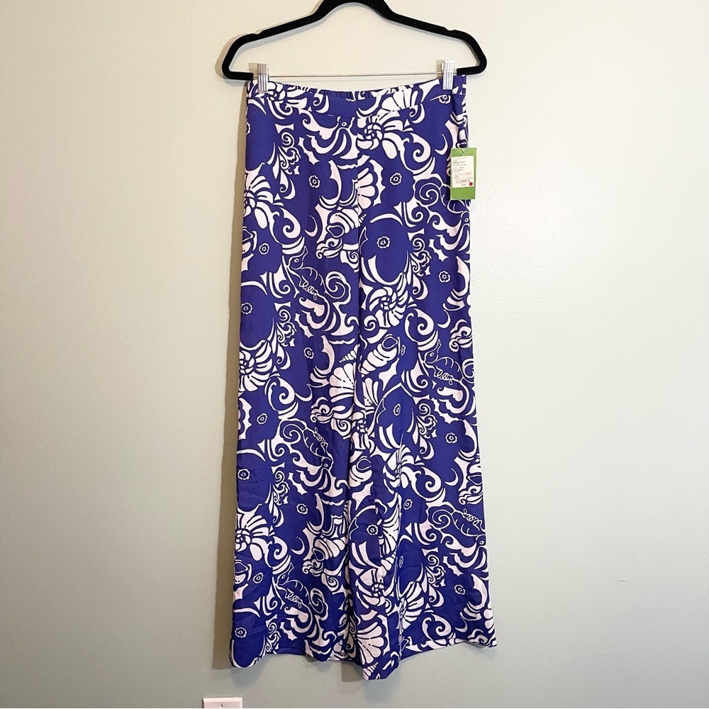 Lilly Pulitzer Purple and White Wide Leg Pants